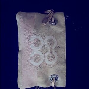 Beige Canvas clutch bag